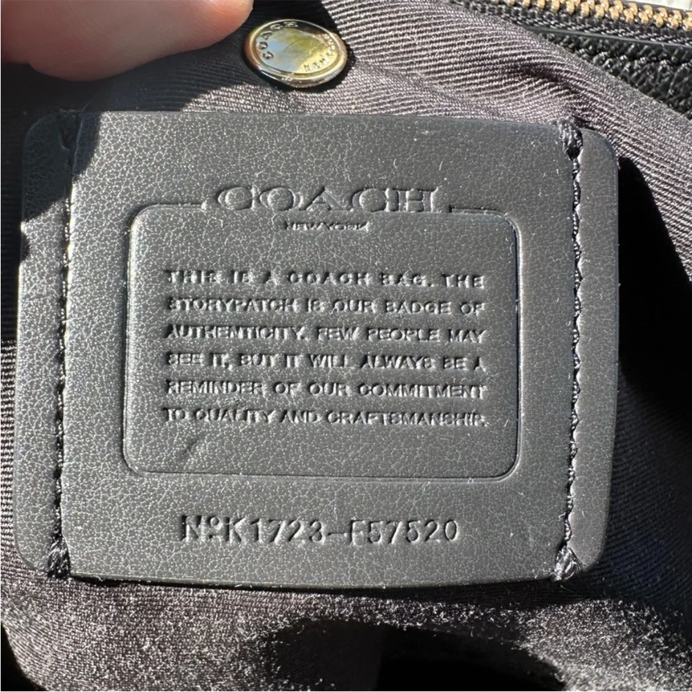 Coach Black Leather Christie Carryall Bag EUC - Picture 6 of 12